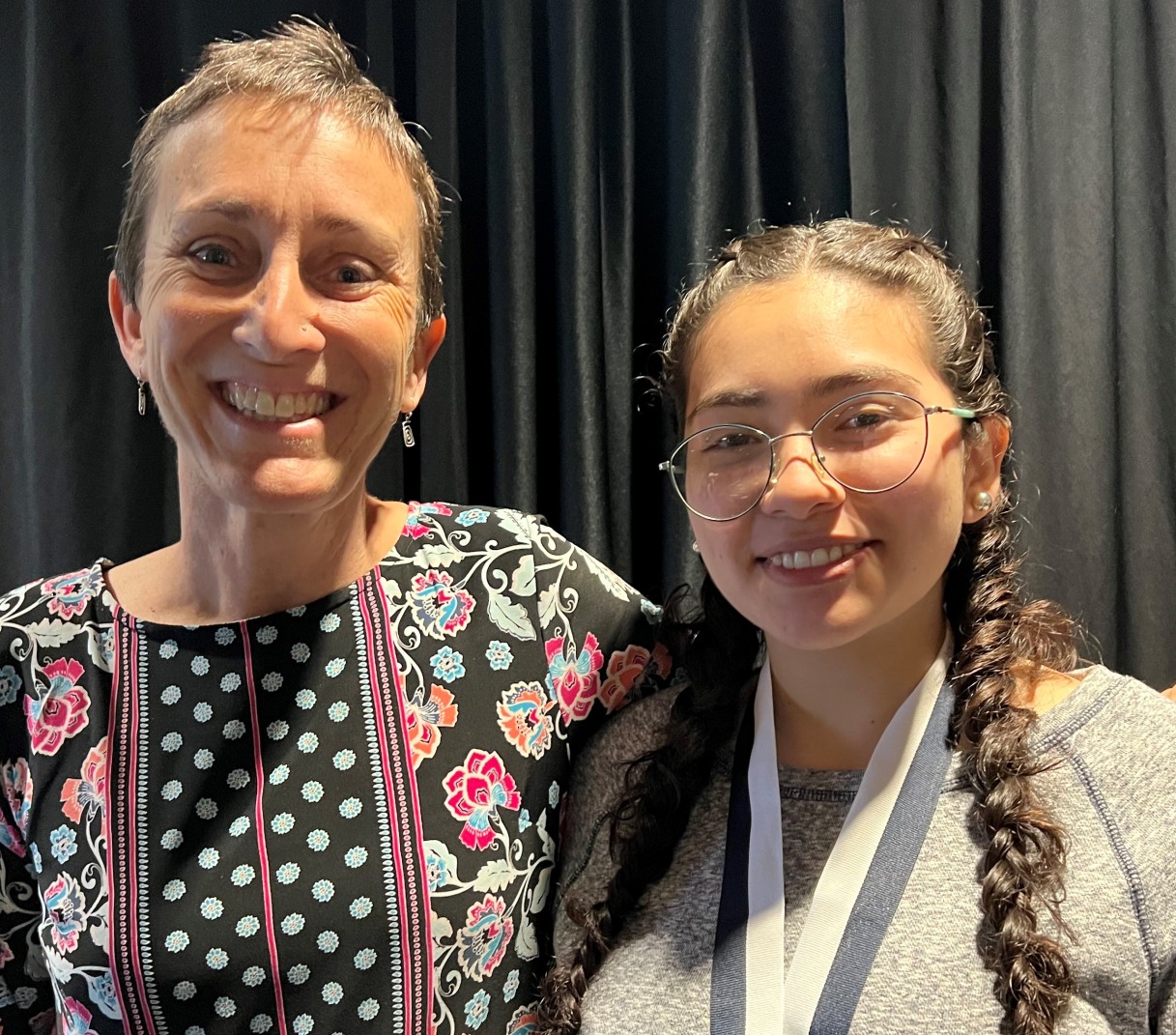 Colleen Stevens of CSTEP (left) with Lorena Castillo-Patino (right).