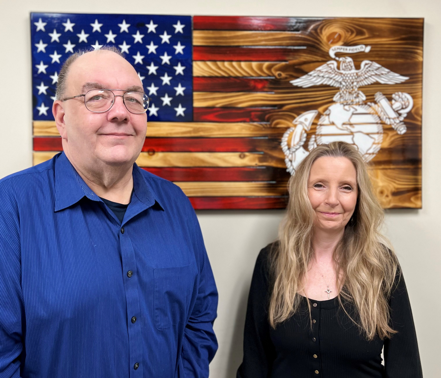 Steve White (left) and Erin Elliott (right) serve Student Veterans and their families in OCC's Office of Veterans and Military Services.