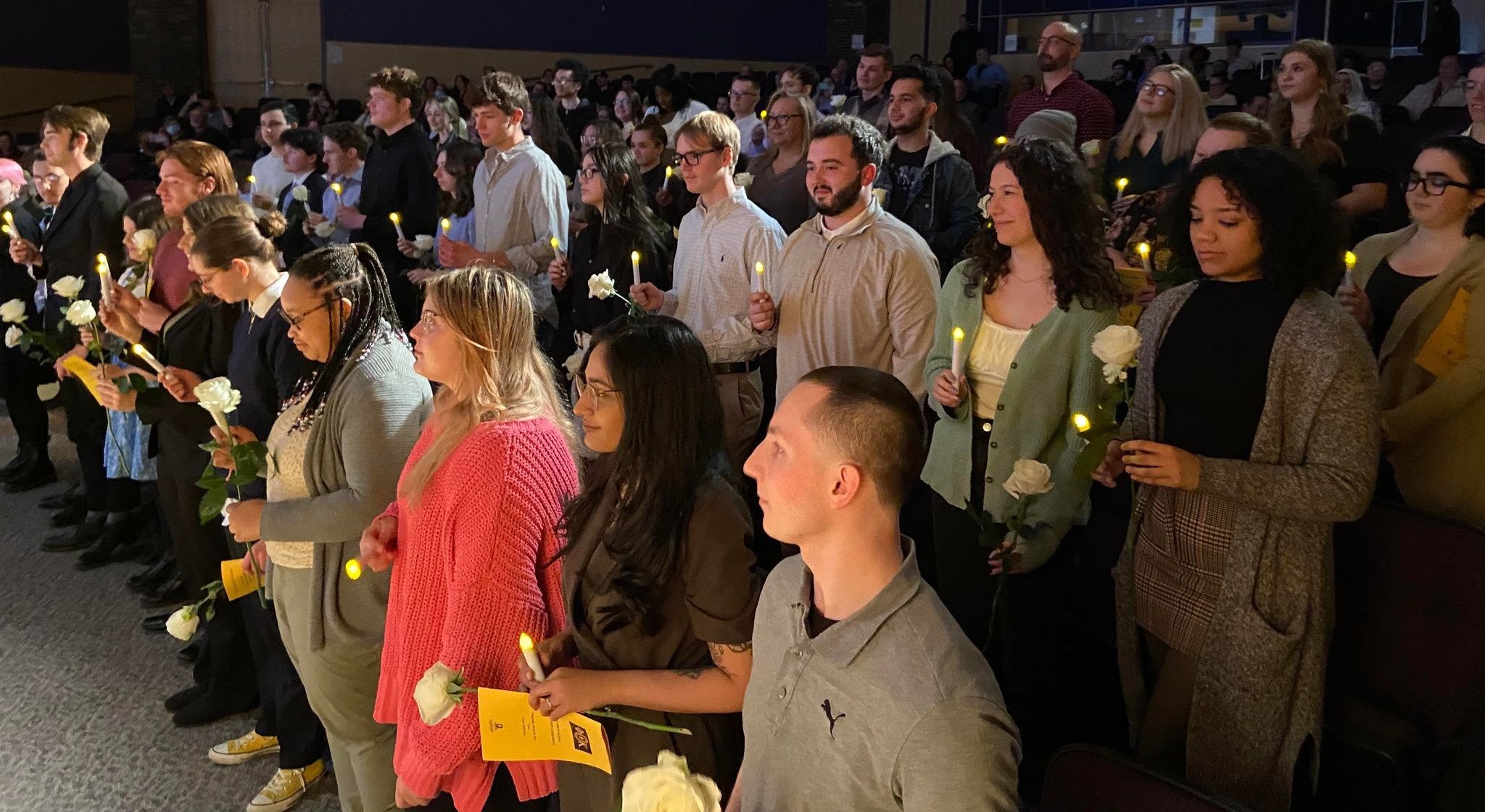 Students are inducted into the PTK Honor Society.