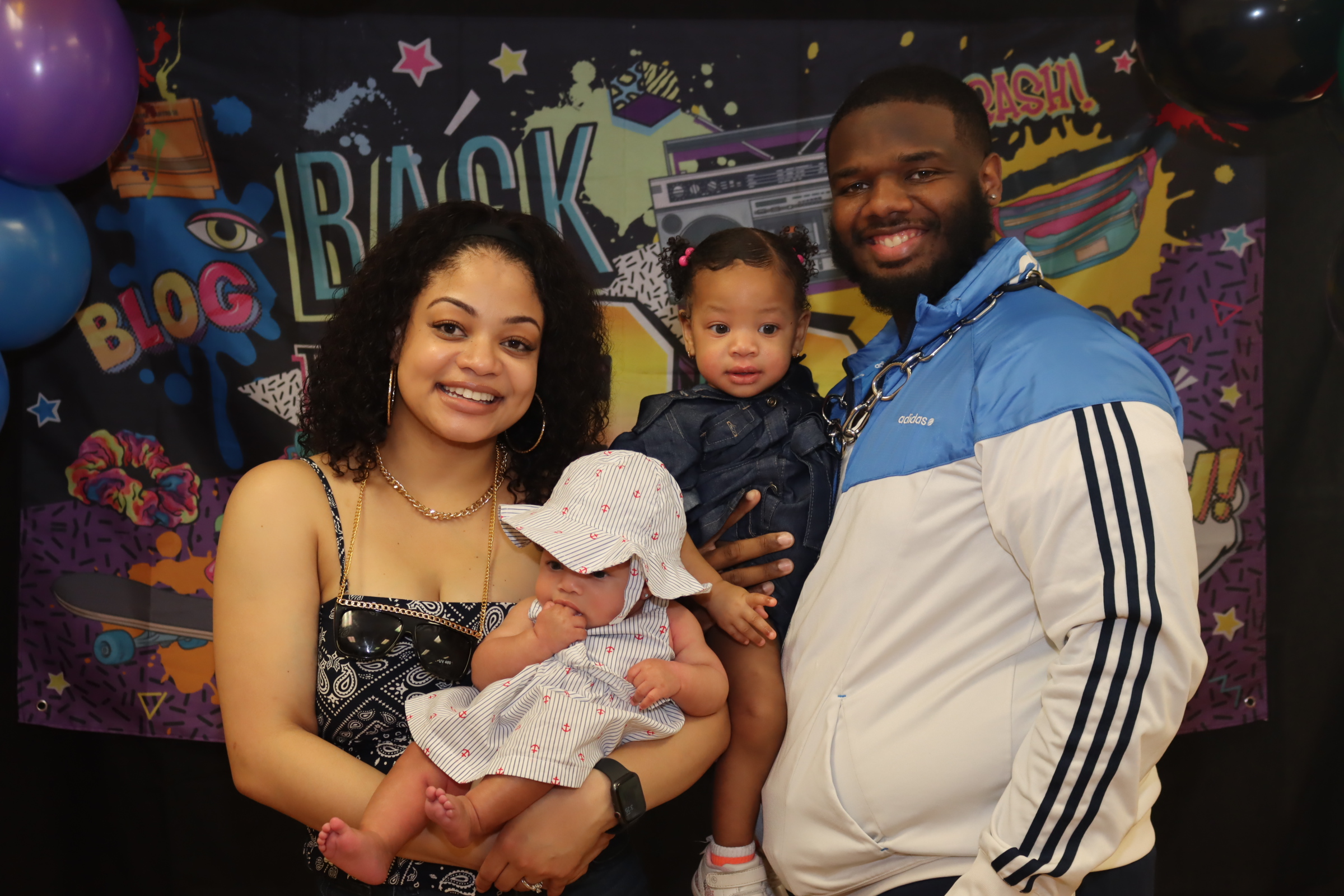 The Garner family (left to right): Dadgrain, Daliah, Davina, and Dewayne.