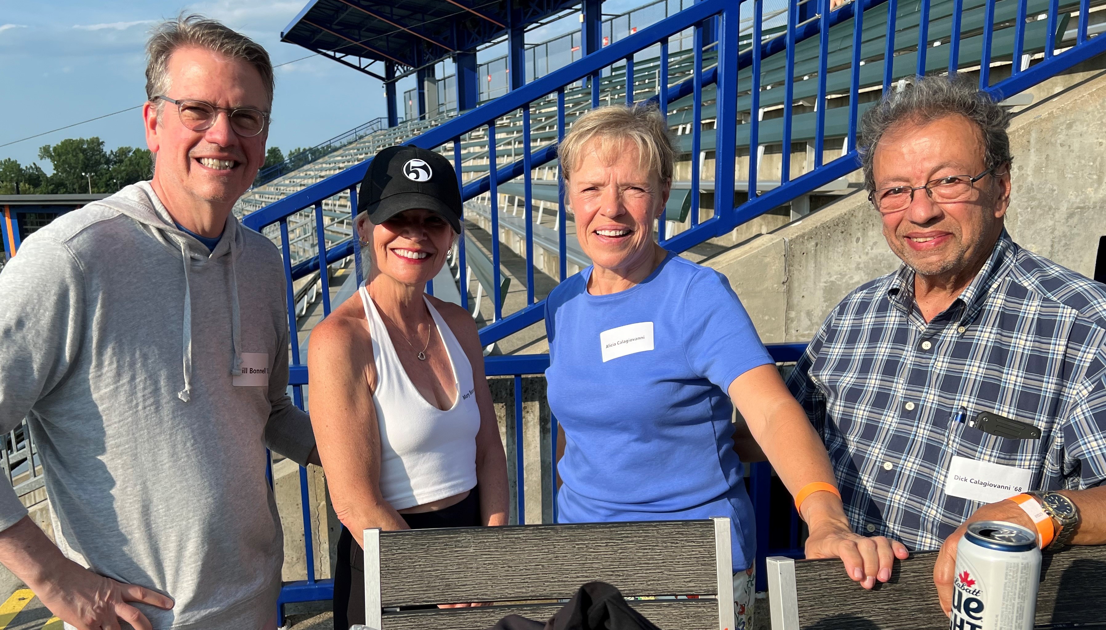 Left to right: Bill Bonnell '83, Mary Bonnell '85, Alicia Calagiovanni, and Dick Calagiovanni '68.