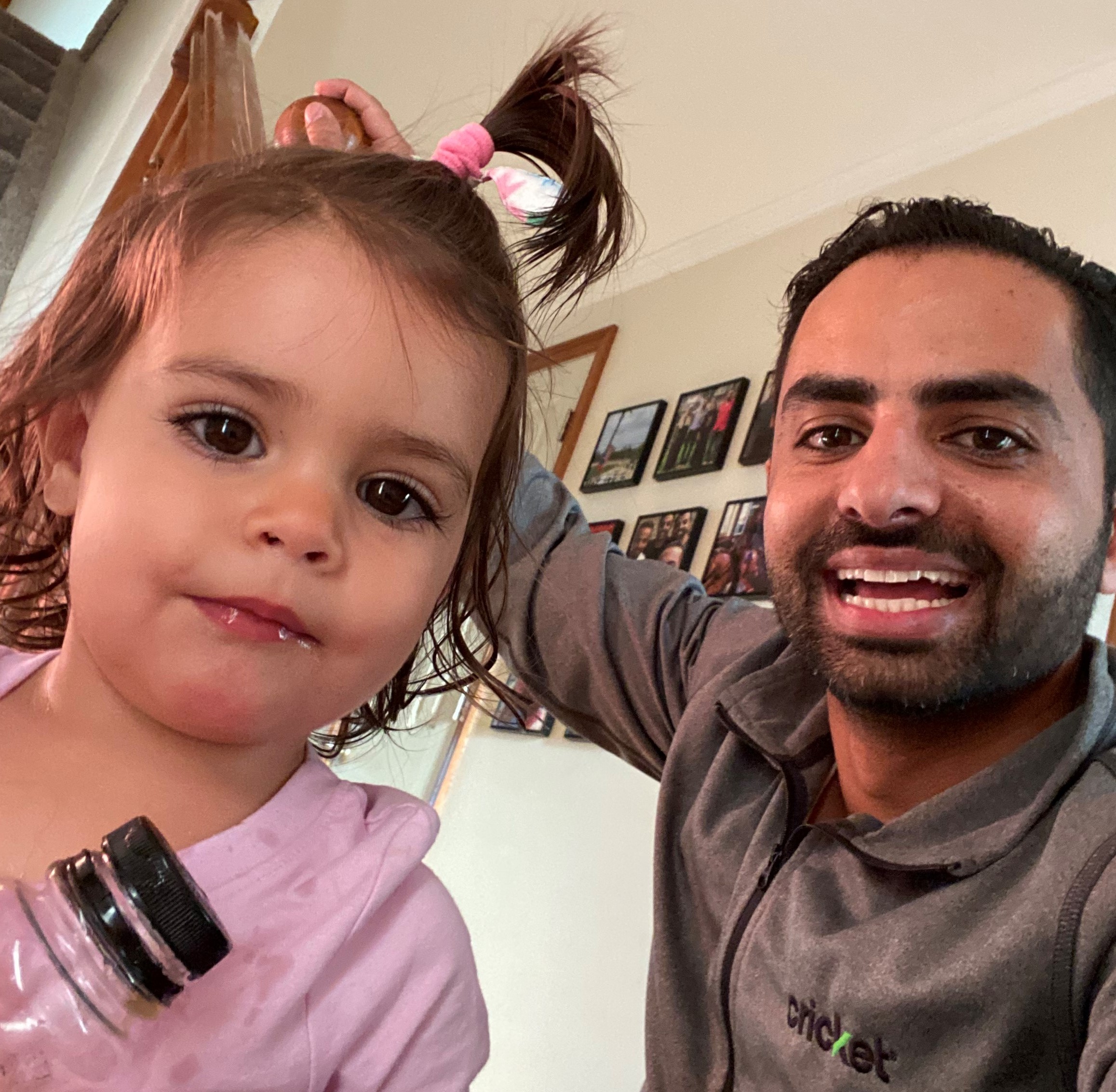 Almaletti is pictured with his 2-year-old daughter Lillian who he says "is the shining star of my life. She's wonderful."