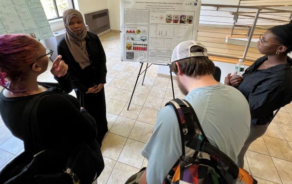 Awa Diakite (left) studied at SUNY Binghamton during the summer.